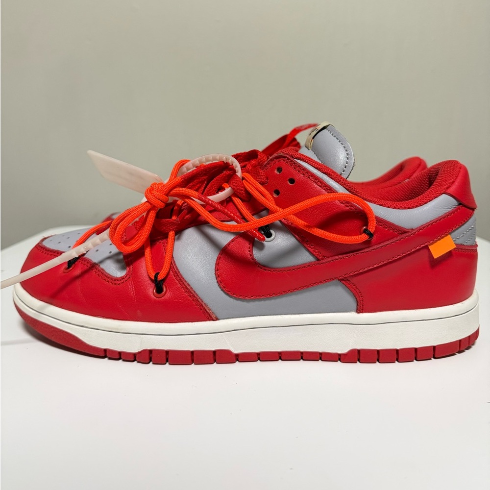 Off White x Nike Dunk Low University Red Shark CT0856-600 Size 11